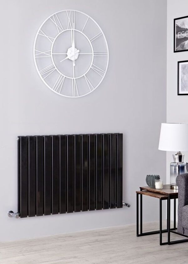 Flat Horisontell Dubbel Element Svart