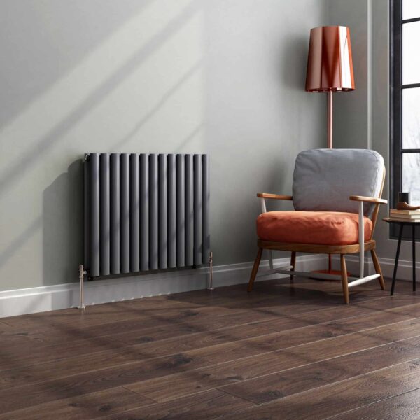 Neva Horisontal Dobbelt Radiator Antracit