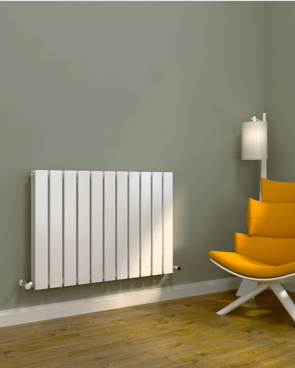 Flat Horisontell Dubbel Element Vit