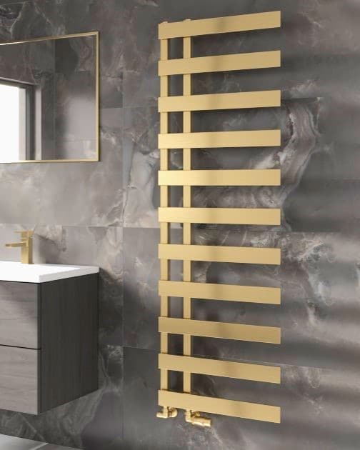 Florina handdukstork i borstad mässing