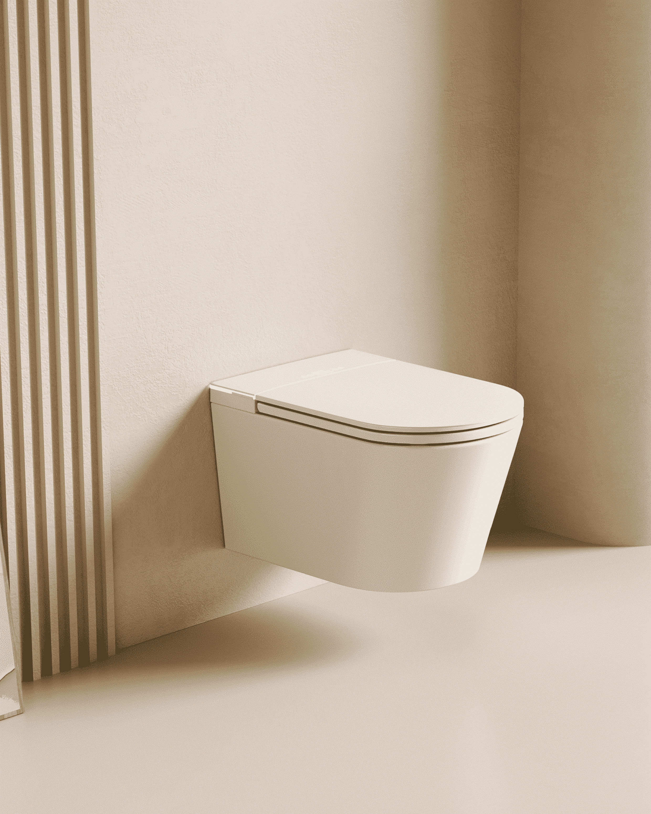 Slimline In-Tank Væghængt Douchetoilet - Hvid