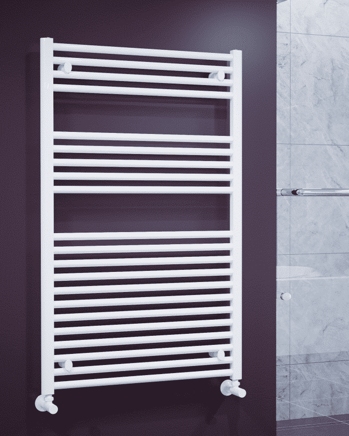 Titan platt handdukstork 750x1200 vit